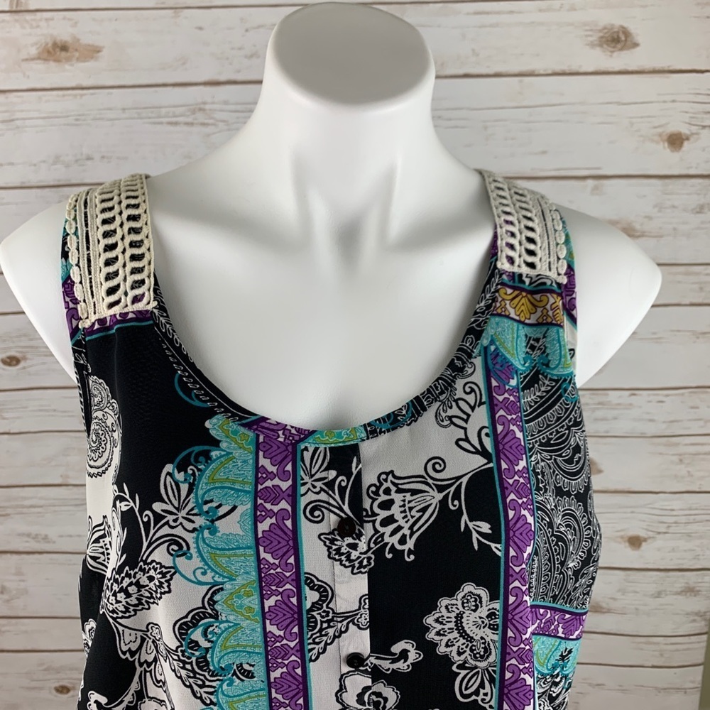 APT 9 Racerback Multi-Colored Floral Top - Picture 3 of 9